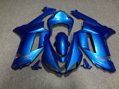 07-08 Logos In Glänzendem Blau & Chrom ZX6R Verkleidung