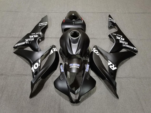 07-08 Matt Schwarz Repsol CBR600RR Verkleidung