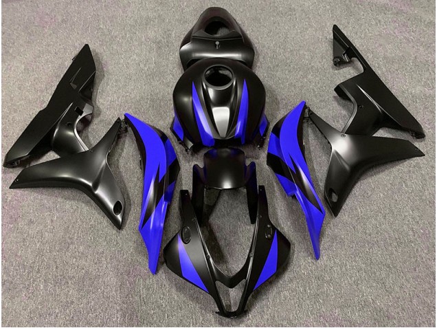 07-08 Matt Schwarzes & Blaues Design CBR600RR Verkleidung