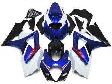 07-08 OEM Stil Glanz Blau & Weiß Rot GSXR 1000 Verkleidung