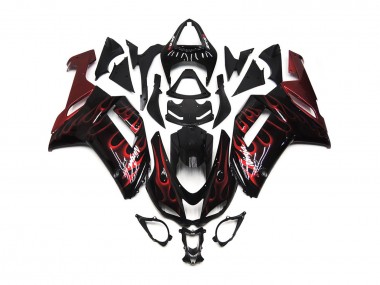 07-08 Rot Glänzend Flamme ZX6R Verkleidung