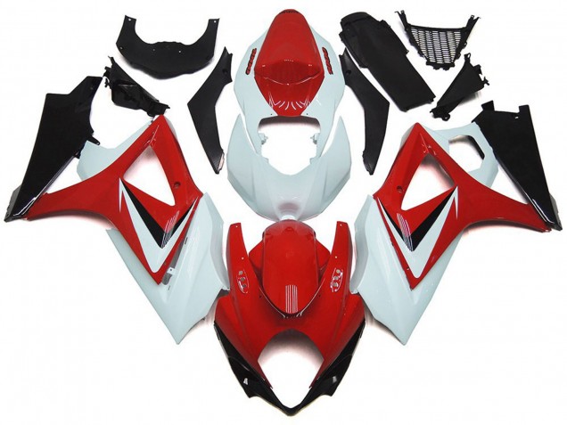 07-08 Rot Glänzend Mit Weiß OEM-Stil GSXR 1000 Verkleidung
