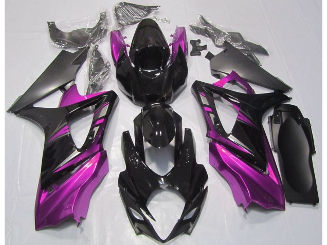 07-08 Schwarz Glänzend & Pink GSXR 1000 Verkleidung