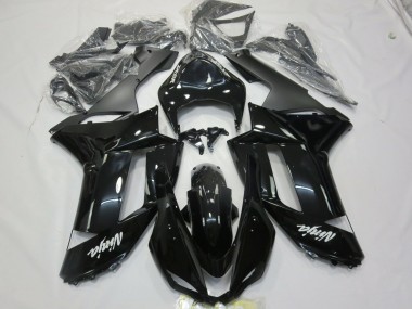 07-08 Schwarz Glänzend Weißer Aufkleber ZX6R Verkleidung