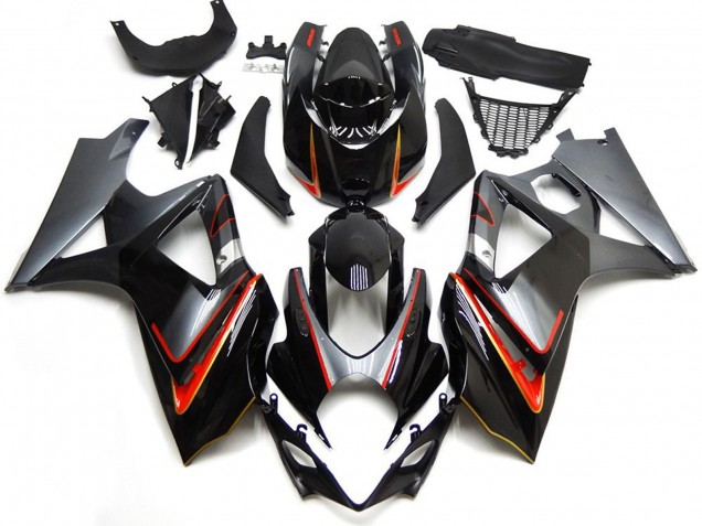 07-08 Silber & Schwarz Mit Rot GSXR 1000 Verkleidung