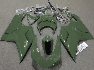 07-14 Armeegrün Glänzend Ducati 848 1098 1198 Verkleidung