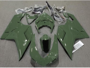 07-14 Armeegrün Glänzend Ducati 848 1098 1198 Verkleidung