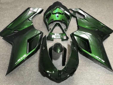 07-14 Dunkelgrün Ducati 848 1098 1198 Verkleidung