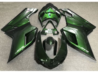 07-14 Dunkelgrün Ducati 848 1098 1198 Verkleidung