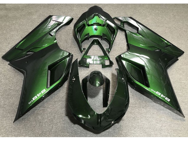 07-14 Dunkelgrün Ducati 848 1098 1198 Verkleidung