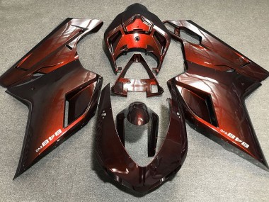 07-14 Dunkelorange Ducati 848 1098 1198 Verkleidung