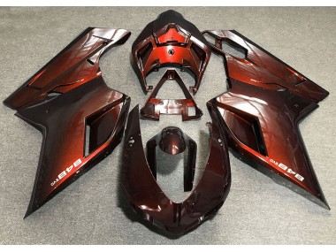 07-14 Dunkelorange Ducati 848 1098 1198 Verkleidung