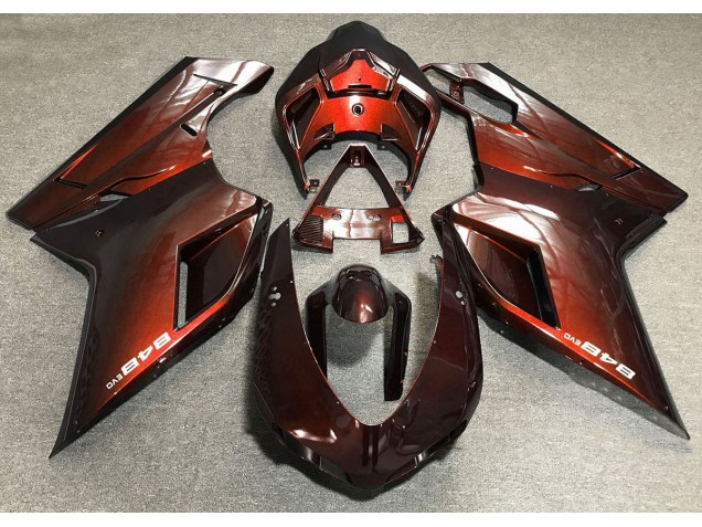 07-14 Dunkelorange Ducati 848 1098 1198 Verkleidung