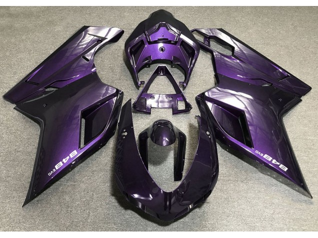 07-14 Dunkelviolett Ducati 848 1098 1198 Verkleidung