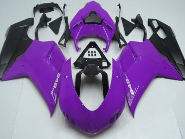 07-14 Glanz Lila & Schwarz Ducati 848 1098 1198 Verkleidung