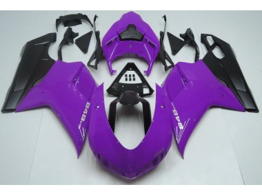 07-14 Glanz Lila & Schwarz Ducati 848 1098 1198 Verkleidung