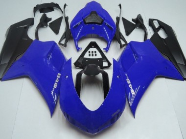 07-14 Glänzend Blau & Schwarz Ducati 848 1098 1198 Verkleidung