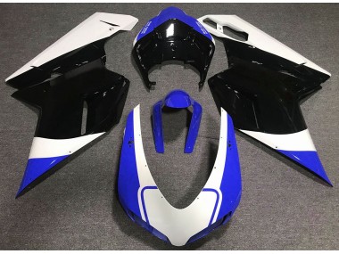 07-14 Glänzend Blau Weiß & Schwarz Ducati 848 1098 1198 Verkleidung