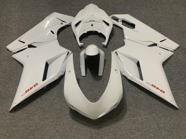 07-14 Glänzend Weiß Ducati 848 1098 1198 Verkleidung
