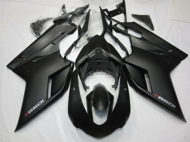 07-14 Matt Schwarz Mit Rot Ducati 848 1098 1198 Verkleidung