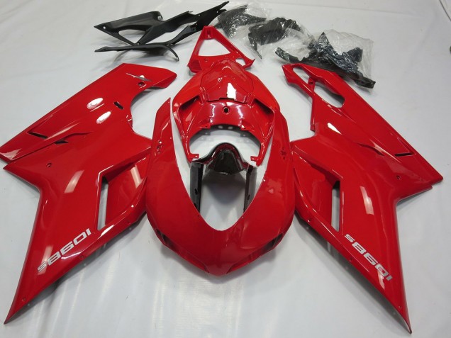 07-14 OEM Stil Glanz Rot Ducati 848 1098 1198 Verkleidung