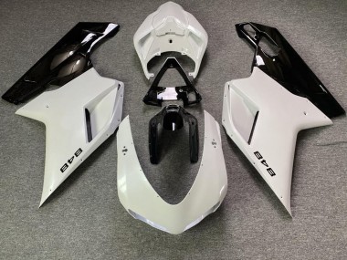 07-14 Weiß Perlmutt & Schwarz Ducati 848 1098 1198 Verkleidung
