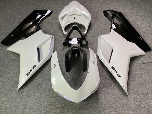 07-14 Weiß Perlmutt & Schwarz Ducati 848 1098 1198 Verkleidung