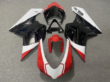 07-14 Rot Glänzend Weiß & Schwarz Ducati 848 1098 1198 Verkleidung