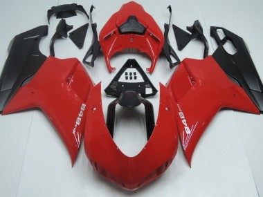 07-14 Rot Matt Schwarz Ducati 848 1098 1198 Verkleidung
