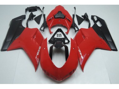 07-14 Rot Matt Schwarz Ducati 848 1098 1198 Verkleidung