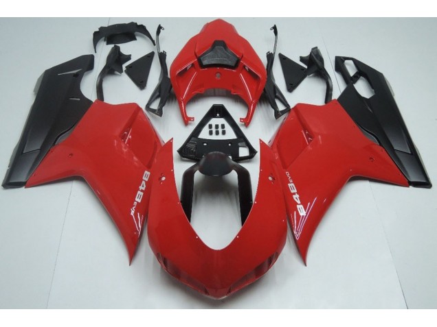 07-14 Rot Matt Schwarz Ducati 848 1098 1198 Verkleidung