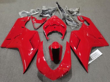 07-14 Schlichte Glanz Rot Ducati 848 1098 1198 Verkleidung
