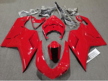07-14 Schlichte Glanz Rot Ducati 848 1098 1198 Verkleidung