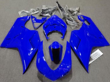 07-14 Schlichte Glänzend Blau Ducati 848 1098 1198 Verkleidung