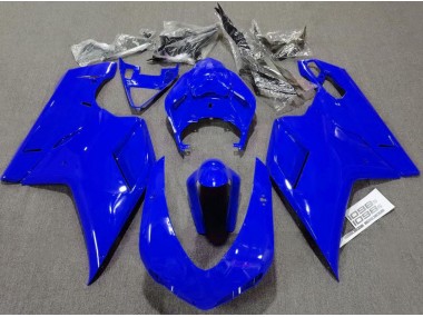 07-14 Schlichte Glänzend Blau Ducati 848 1098 1198 Verkleidung