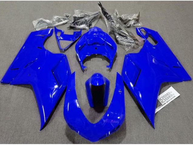 07-14 Schlichte Glänzend Blau Ducati 848 1098 1198 Verkleidung
