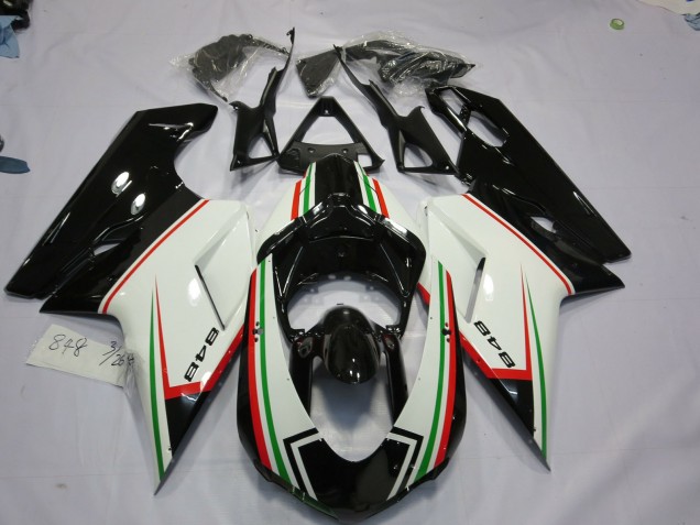 07-14 Schwarz Dreifach Ducati 848 1098 1198 Verkleidung