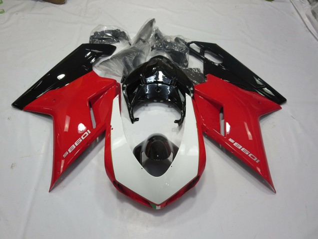 07-14 Schwarz Rot & Weiß 99 Ducati 848 1098 1198 Verkleidung