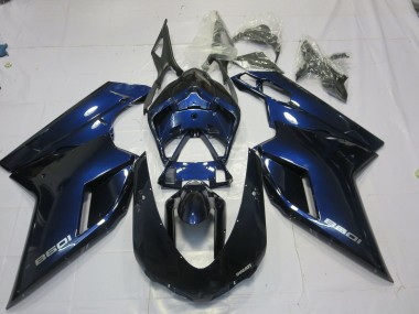 07-14 Tiefes Blau Ducati 848 1098 1198 Verkleidung