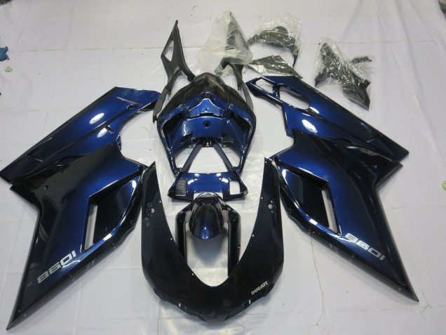 07-14 Tiefes Blau Ducati 848 1098 1198 Verkleidung