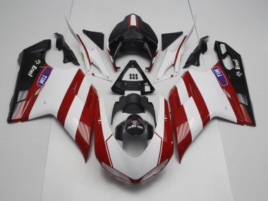 07-14 Tiefrot Ducati 848 1098 1198 Verkleidung