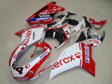 07-14 Weiß Xerox Ducati 848 1098 1198 Verkleidung