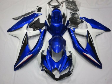 08-10 Blau Schwarz & Weiß GSXR 600-750 Verkleidung