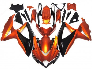 08-10 Bronzeorange & Schwarz GSXR 600-750 Verkleidung