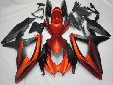 08-10 Gebranntes Matt Orange GSXR 600-750 Verkleidung