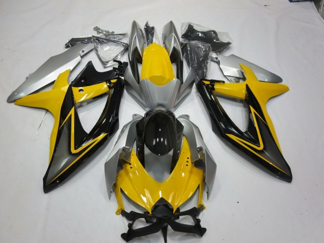 08-10 Gelb Schwarz GSXR 600-750 Verkleidung