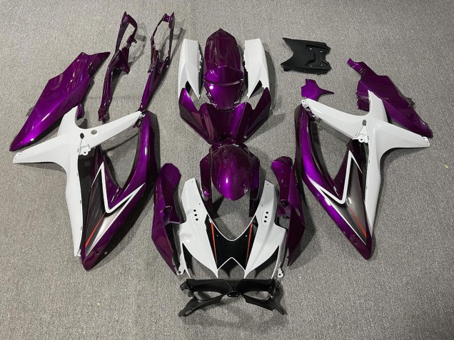 08-10 Glanz Lila & Weiß GSXR 600-750 Verkleidung