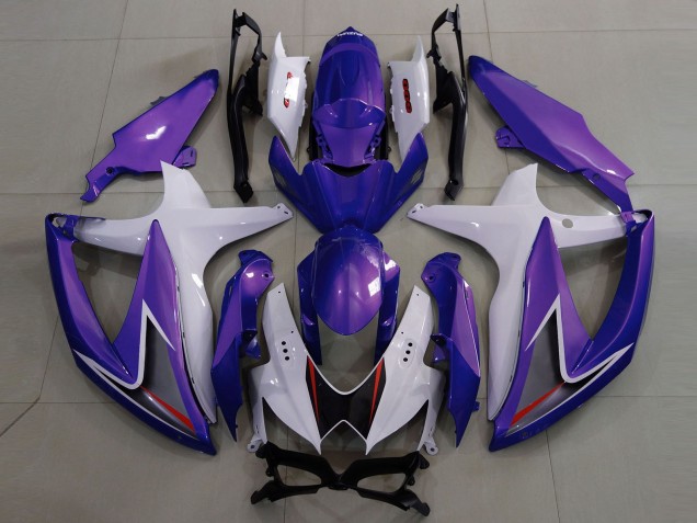 08-10 Glanz Lila & Weiß GSXR 600-750 Verkleidung
