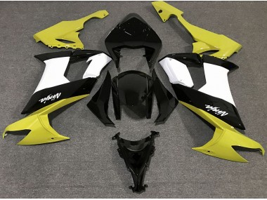 08-10 Glänzendes Gelb Schwarz & Weiß ZX10R Verkleidung