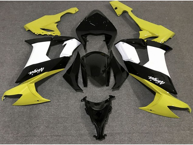 08-10 Glänzendes Gelb Schwarz & Weiß ZX10R Verkleidung